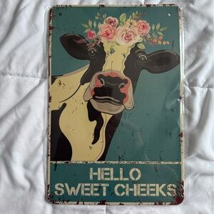 🐮🌸Vintage Tin Sign🌸🐮